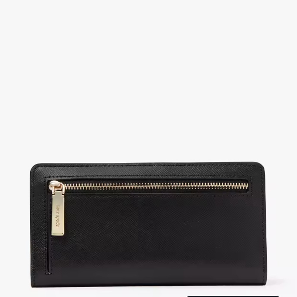 Kate Spade Madison Large Slim Bifold Wallet
Black 
NWT - Picture 3 of 16